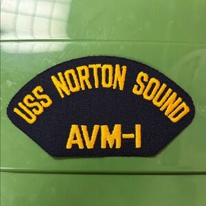 USS Norton Sound AVM-1 embroidered naval Patch